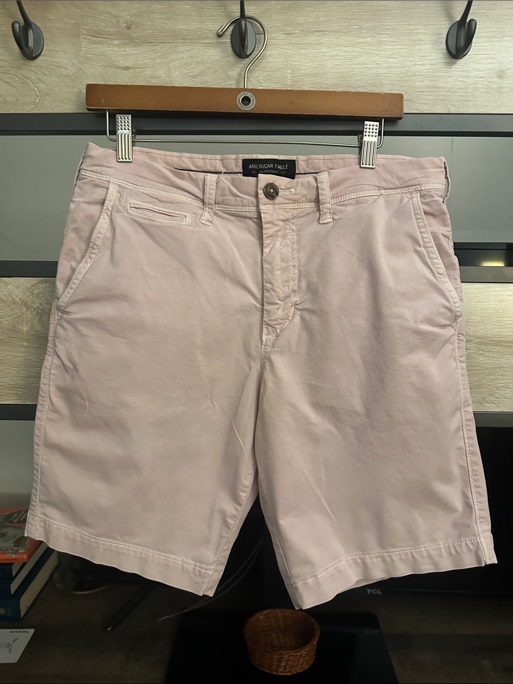 American Eagle Outfitters Pale Pink Flat Front Men's Shorts